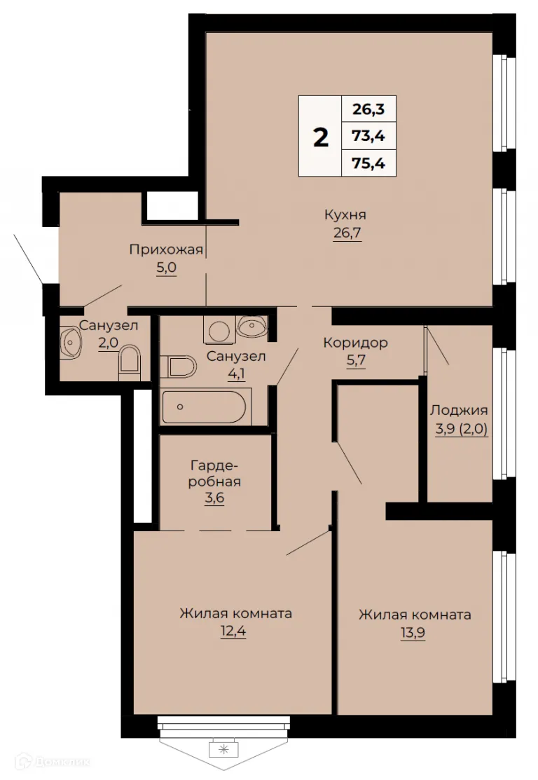 Фото квартиры в ЖК Ольховский парк