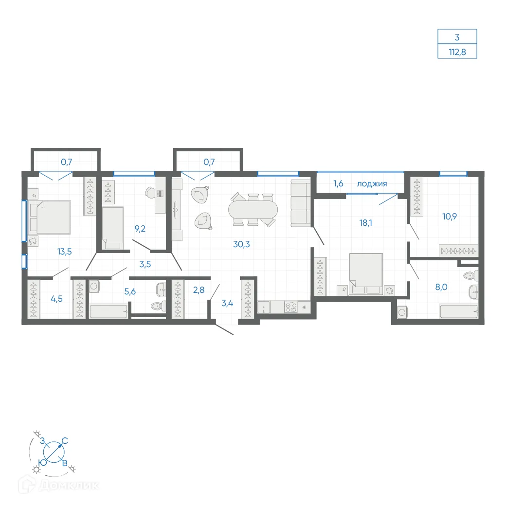 Фото квартиры в ЖК FIRST (Фёрст)