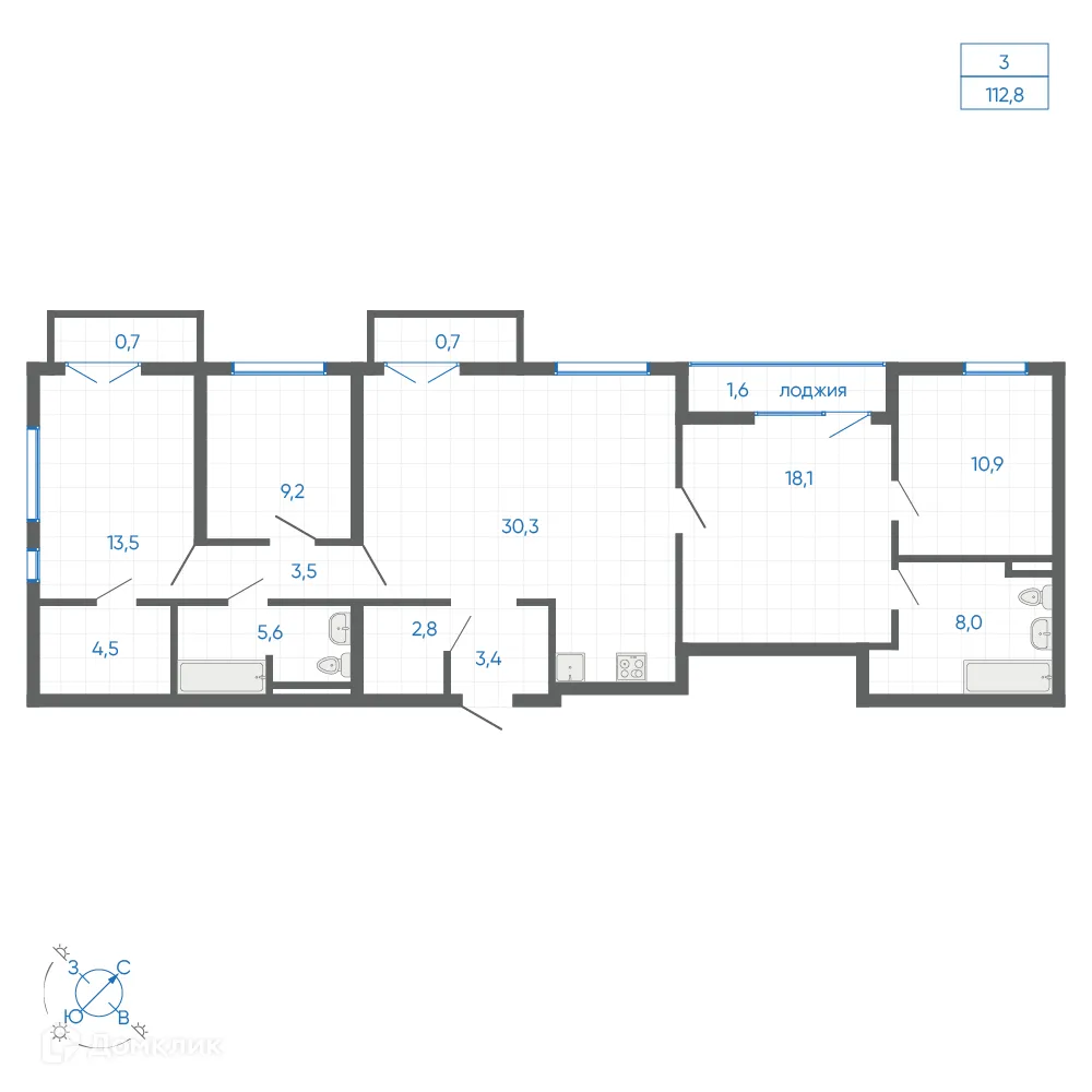 Фото квартиры в ЖК FIRST (Фёрст)