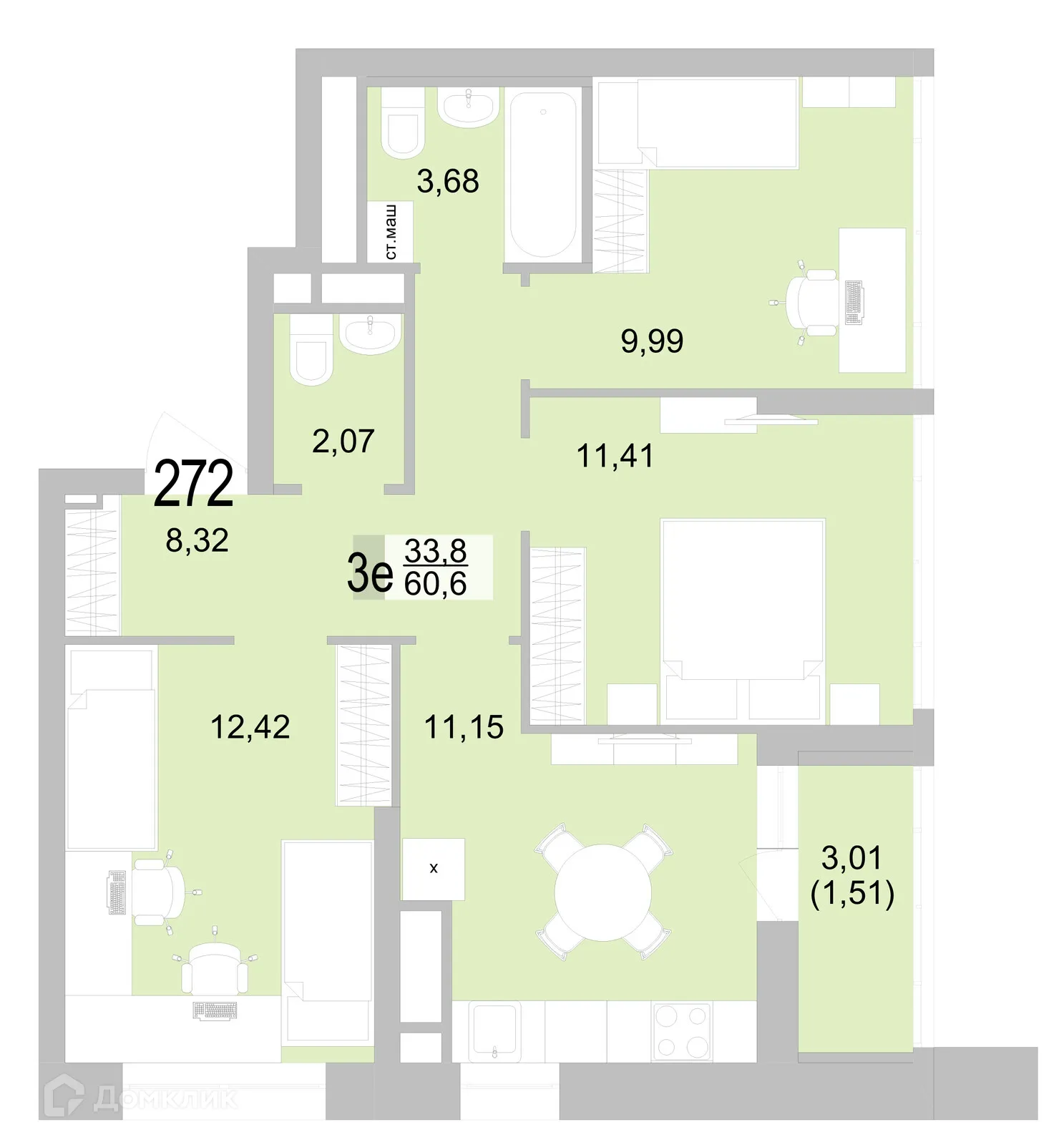 Фото квартиры в ЖК Философия Идеалистов на Черкасской