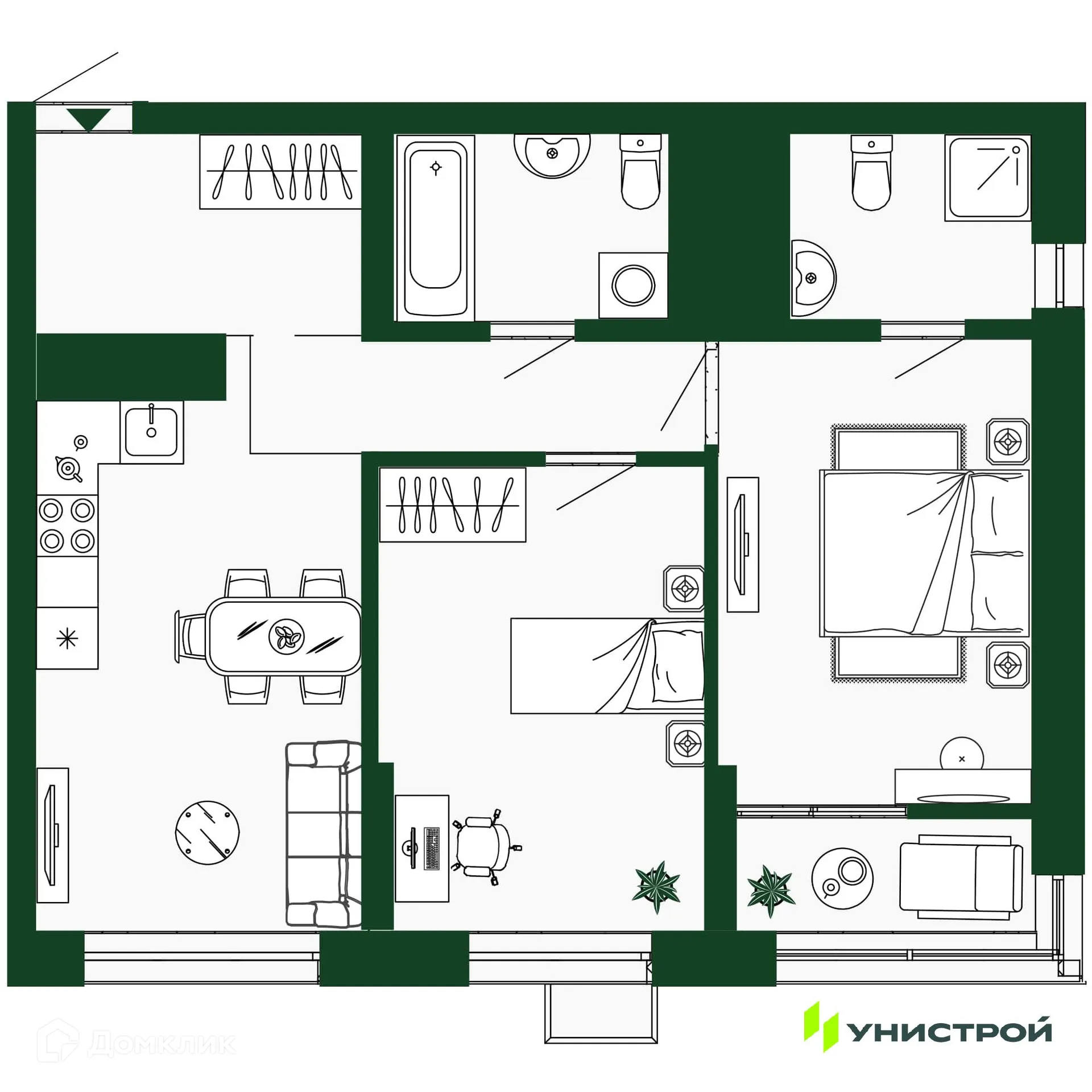 Фото квартиры в ЖК Парковый квартал 2.0