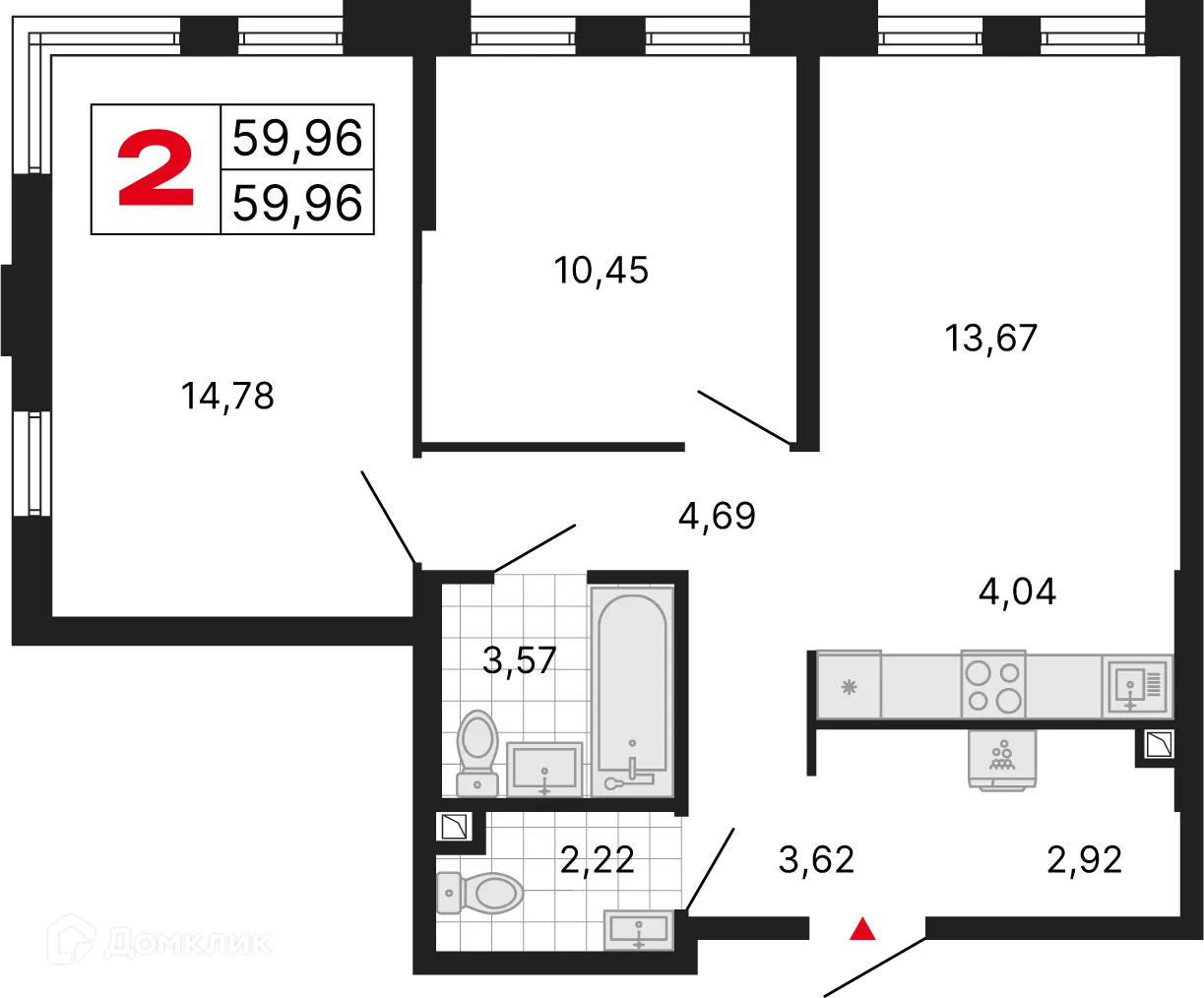Фото квартиры в ЖК ДНК. Дом на Куйбышева