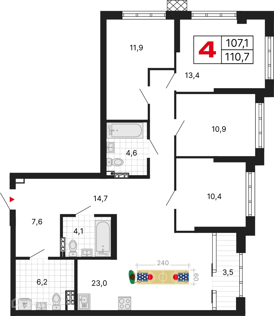 Фото квартиры в ЖК Милый дом