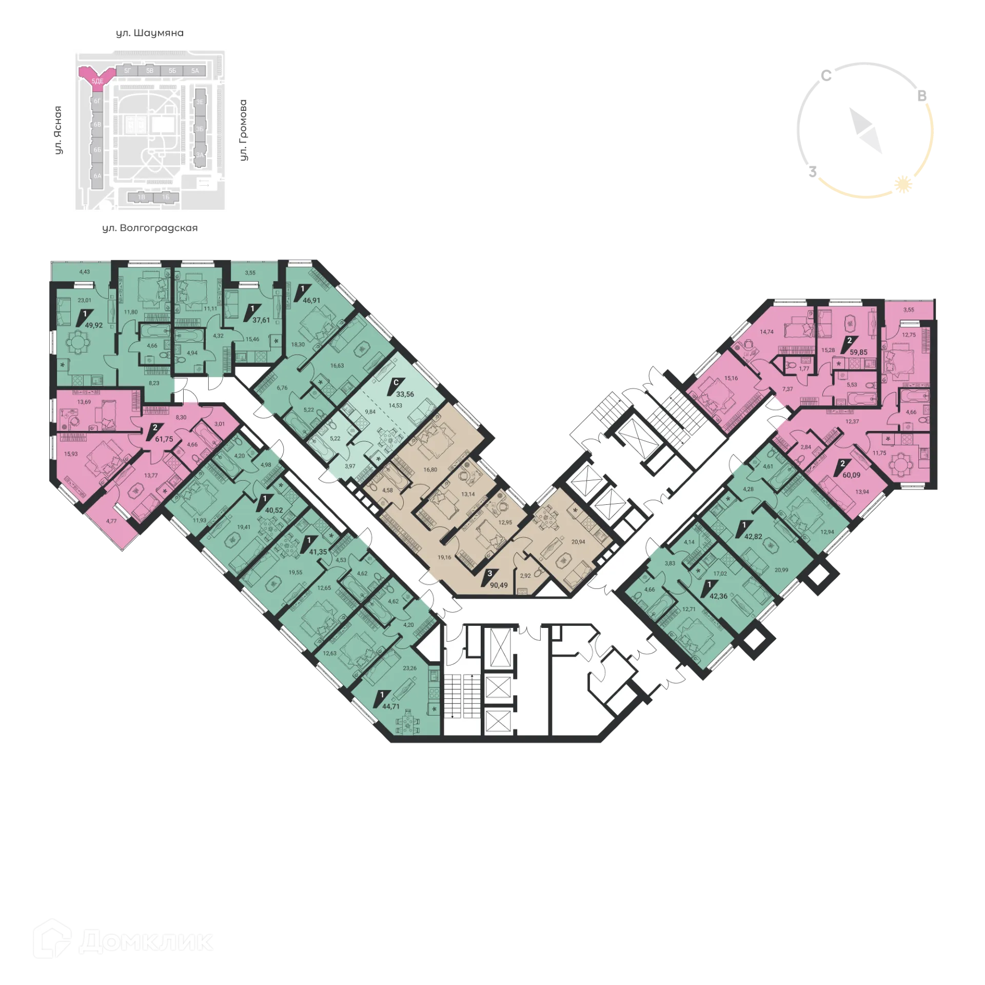 Фото квартиры в ЖК Дом на Ясной