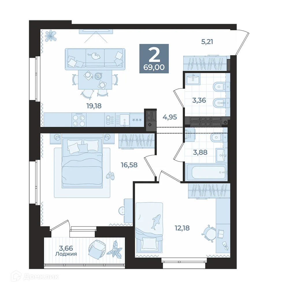 Фото квартиры в ЖК Викулов