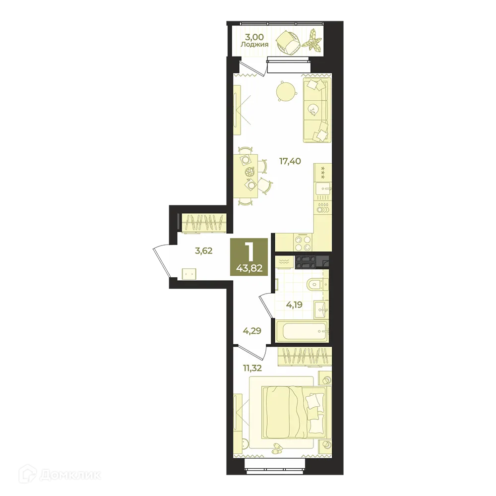 Фото квартиры в ЖК СКМ Ривер