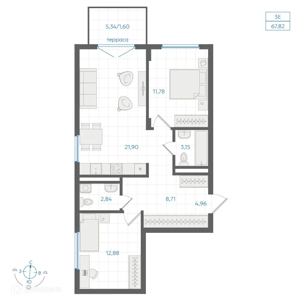Фото квартиры в ЖК Центральный Парк