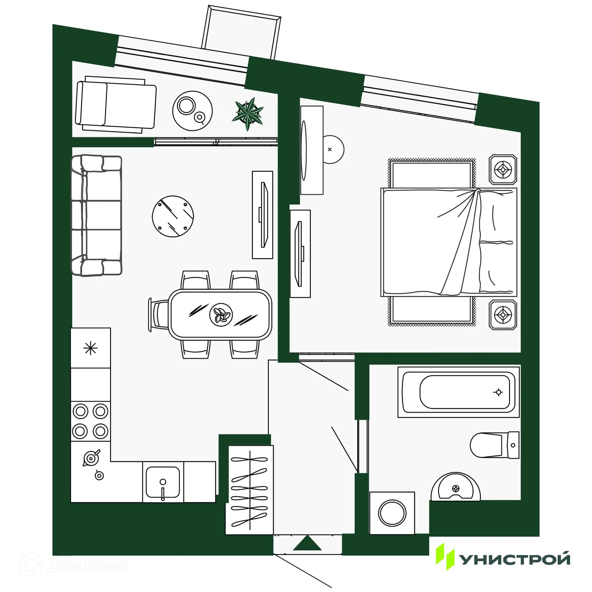 Фото квартиры в ЖК Парковый квартал 2.0
