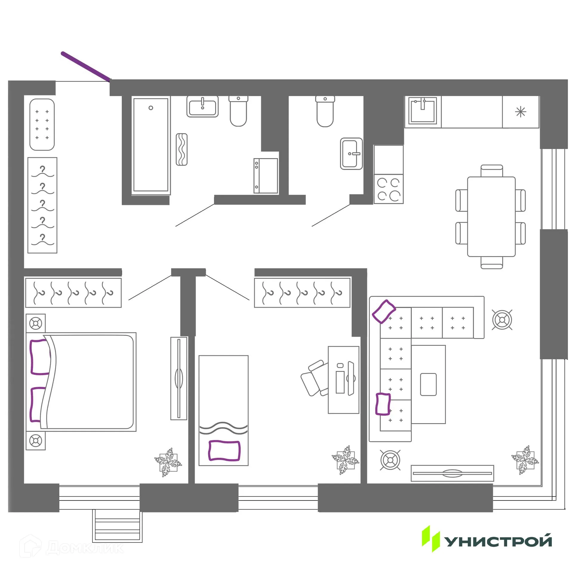 Фото квартиры в ЖК "Риверсайд"