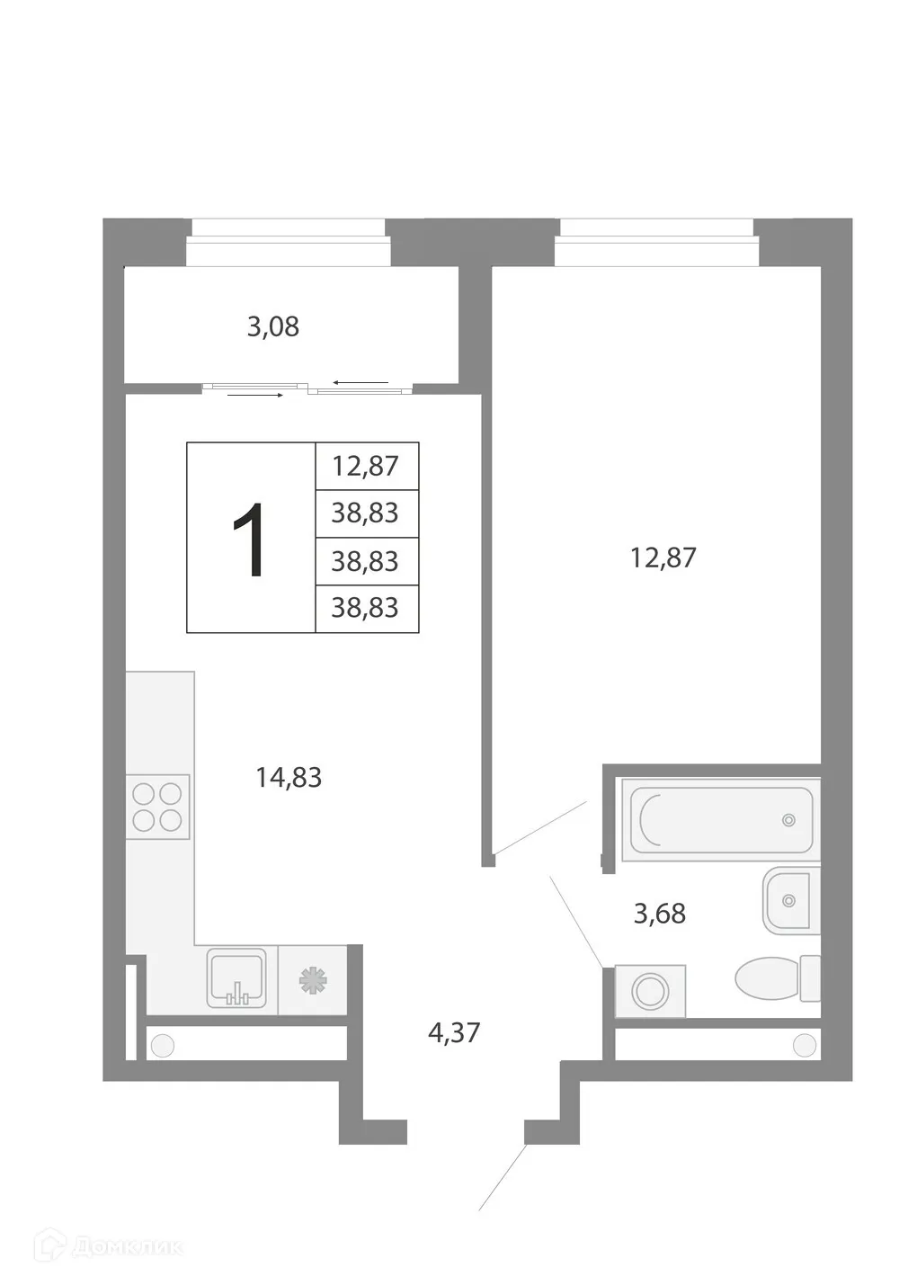 Фото квартиры в ЖК Квартал Моменты на Космонавтов