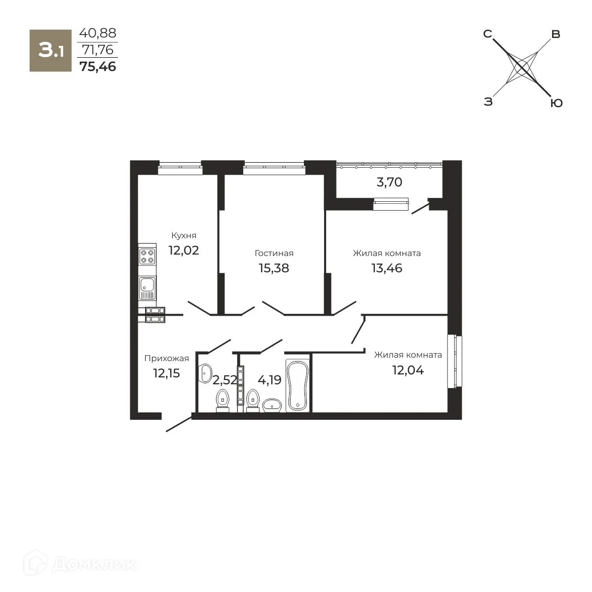 Фото квартиры в ЖК "Академ-Центр"