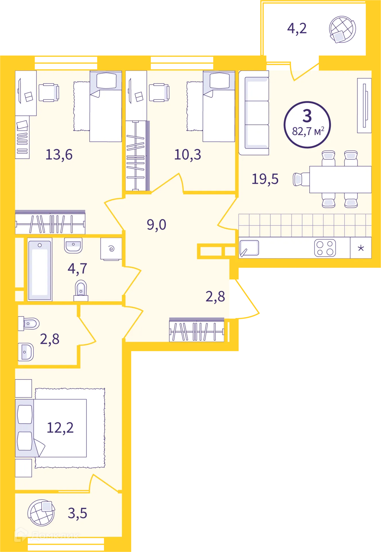 Фото квартиры в ЖК Астон. Движение