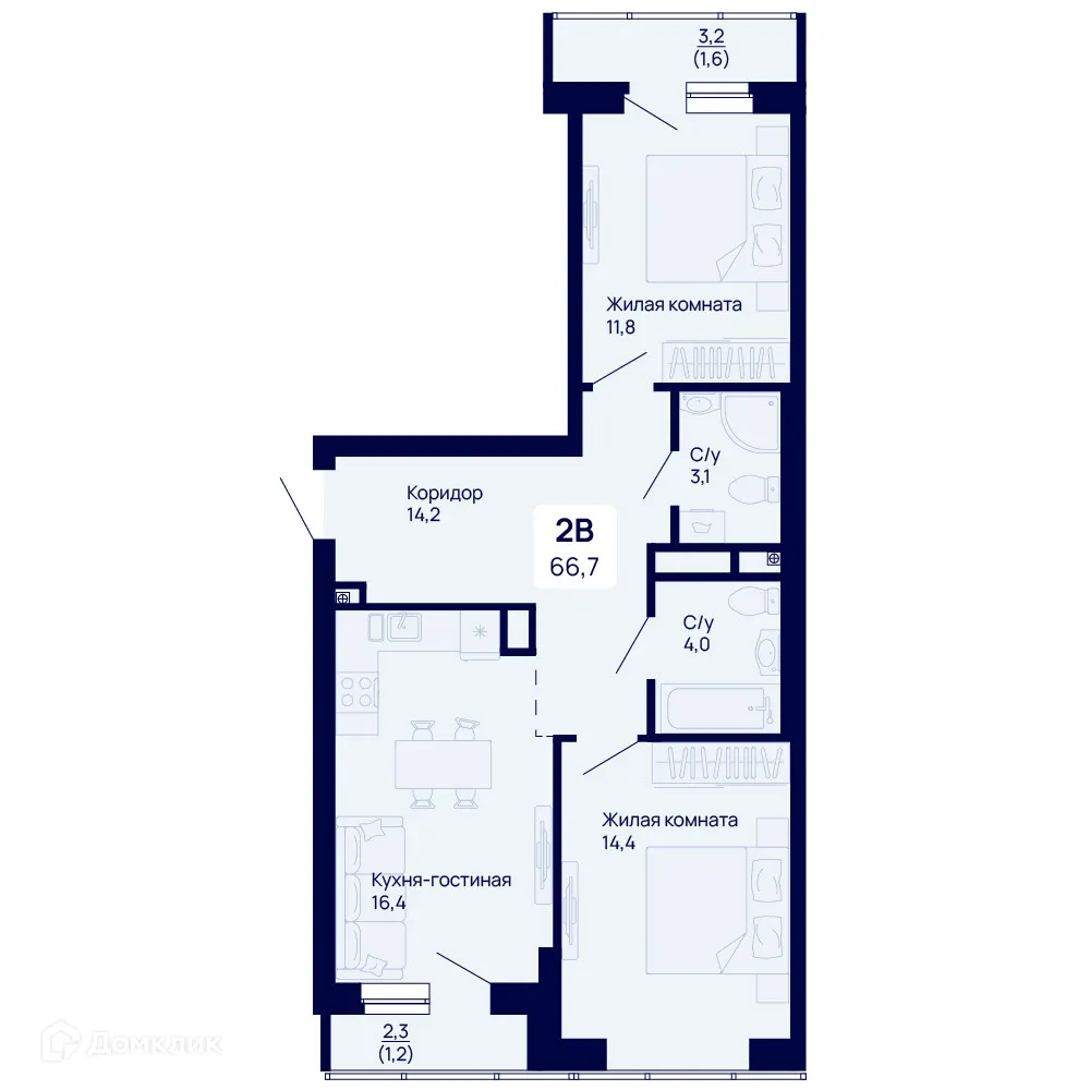 Фото квартиры в ЖК Галактика