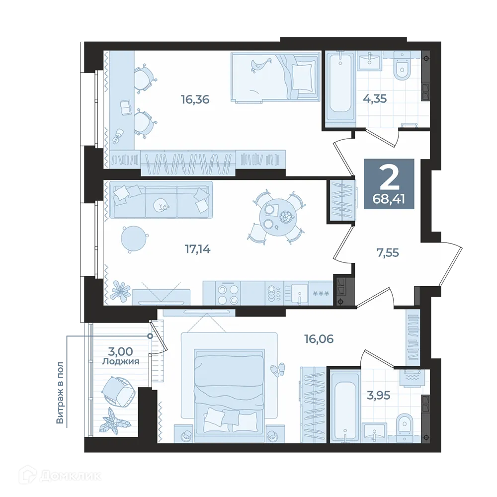 Фото квартиры в ЖК Викулов