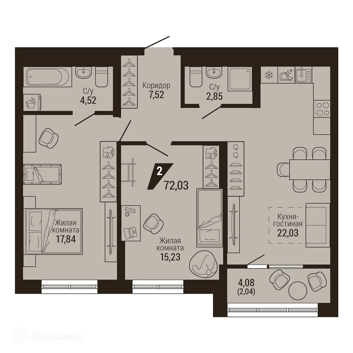 Фото квартиры в ЖК Дом 7