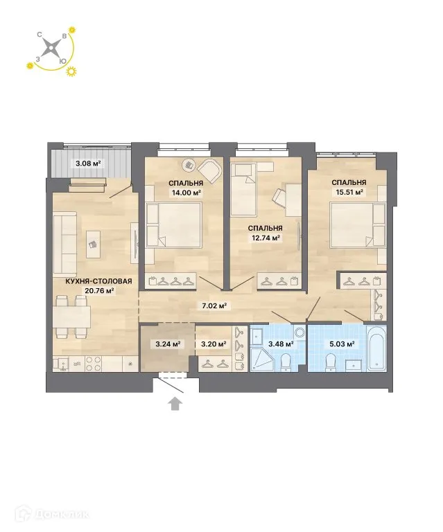 Фото квартиры в ЖК РЕКА.Дом на набережной