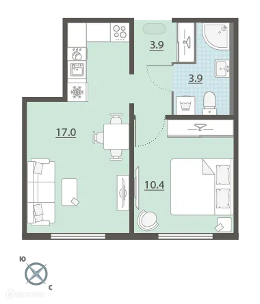 Фото квартиры в ЖК Меридиан