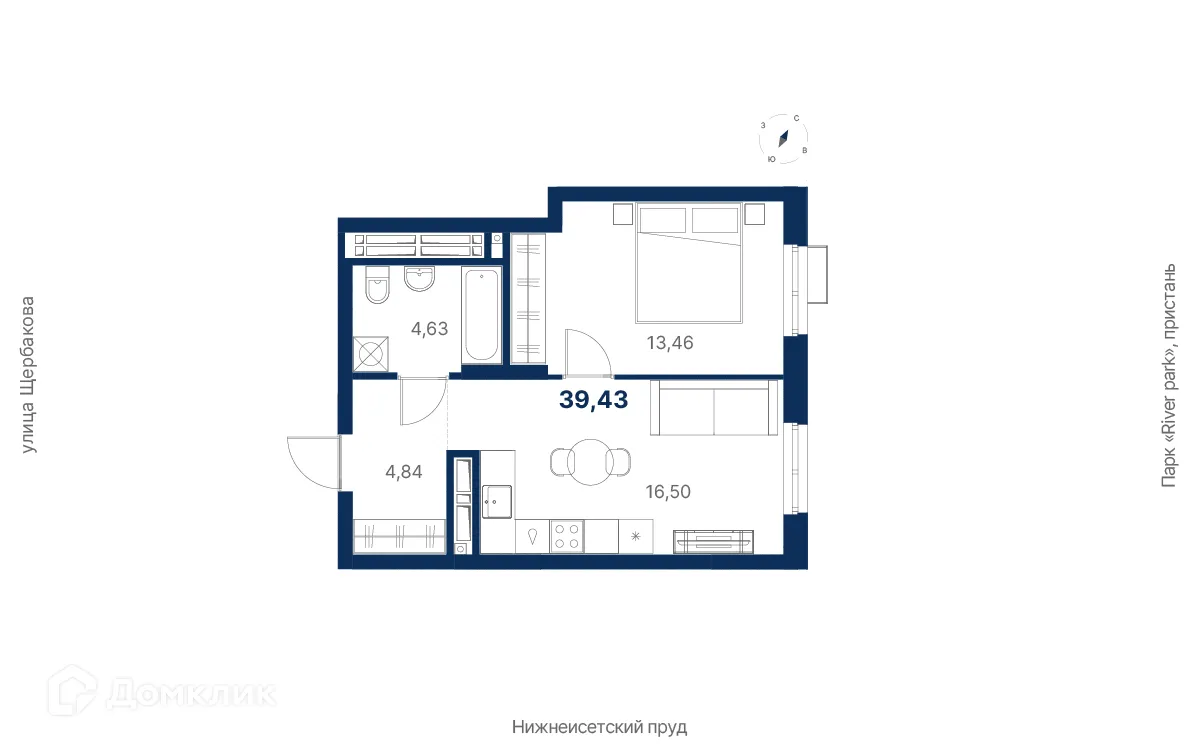 Фото квартиры в ЖК Атлас Ривер