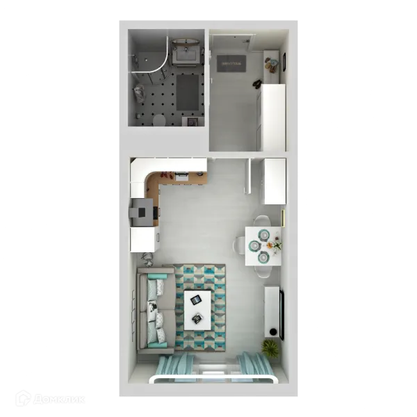 Планировка Студия в ЖК "Две Столицы"