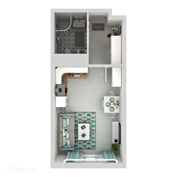 Планировка Студия в ЖК "Две Столицы"