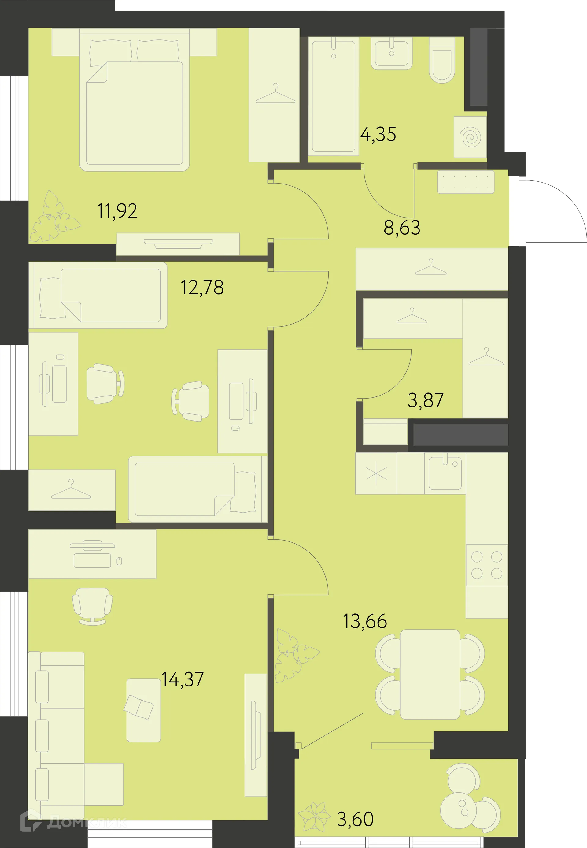 Фото квартиры в ЖК Спутник-1