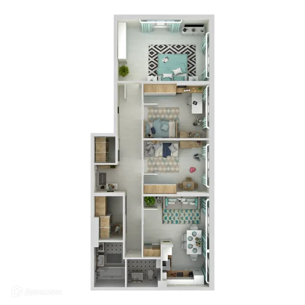 Планировка 4 комн. в ЖК "Две Столицы"