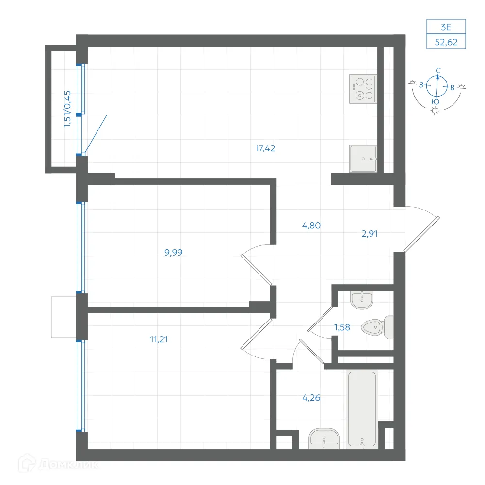 Фото квартиры в ЖК Центральный Парк
