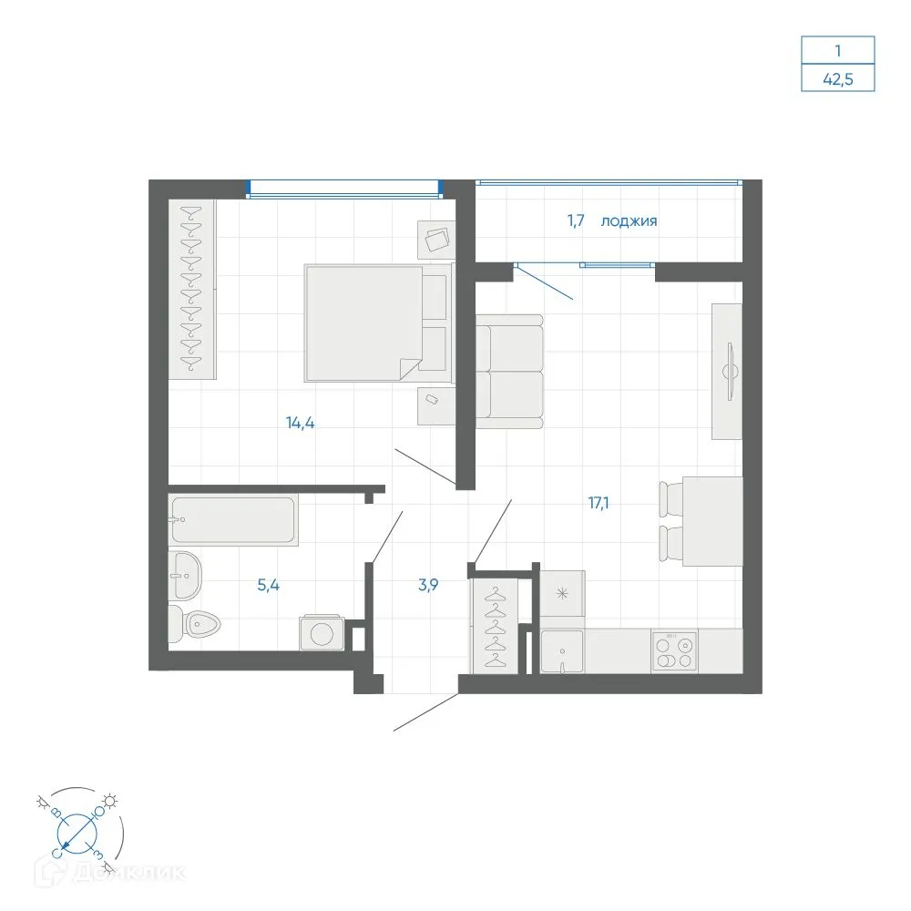 Фото квартиры в ЖК FIRST (Фёрст)