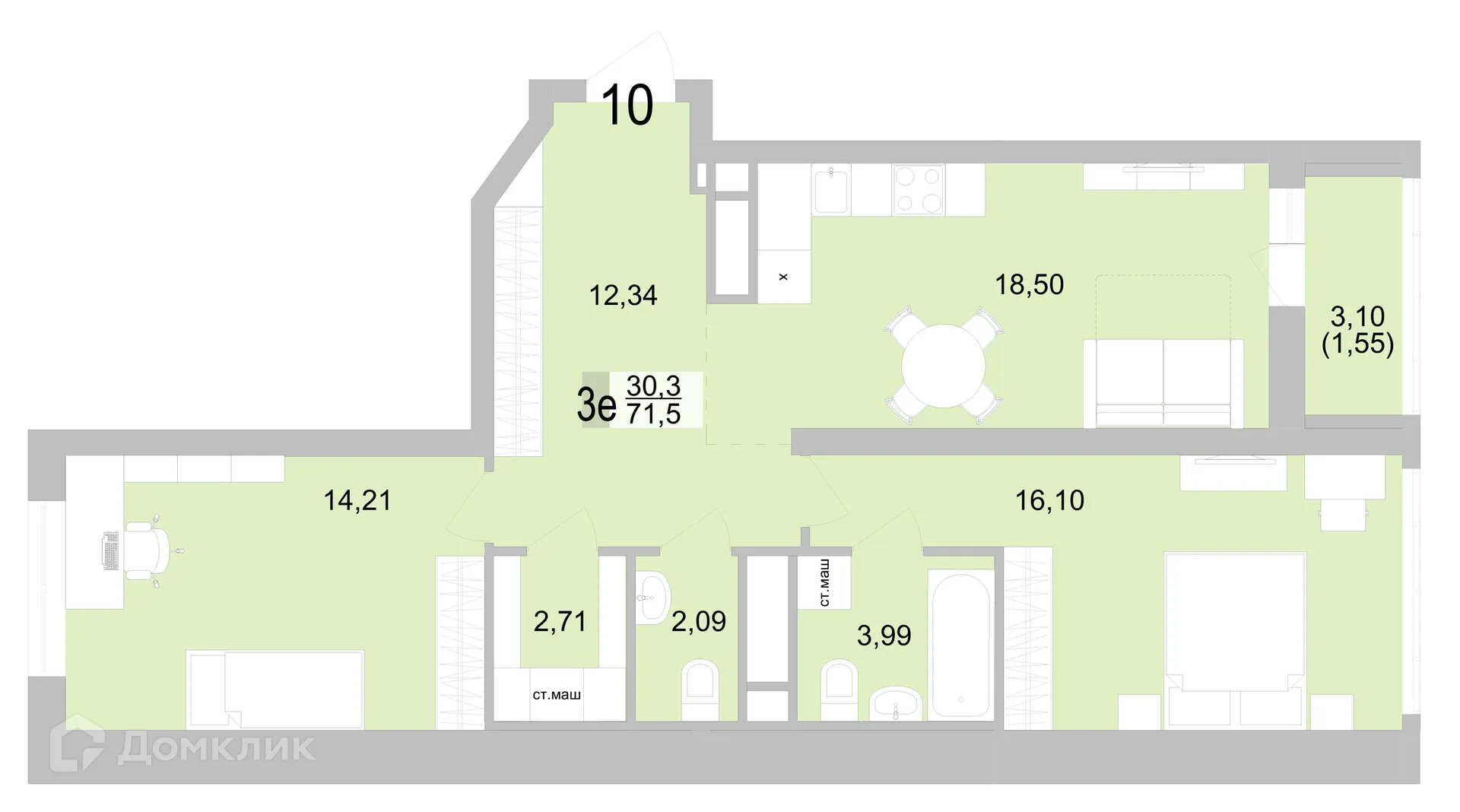 Фото квартиры в ЖК Философия Идеалистов на Черкасской