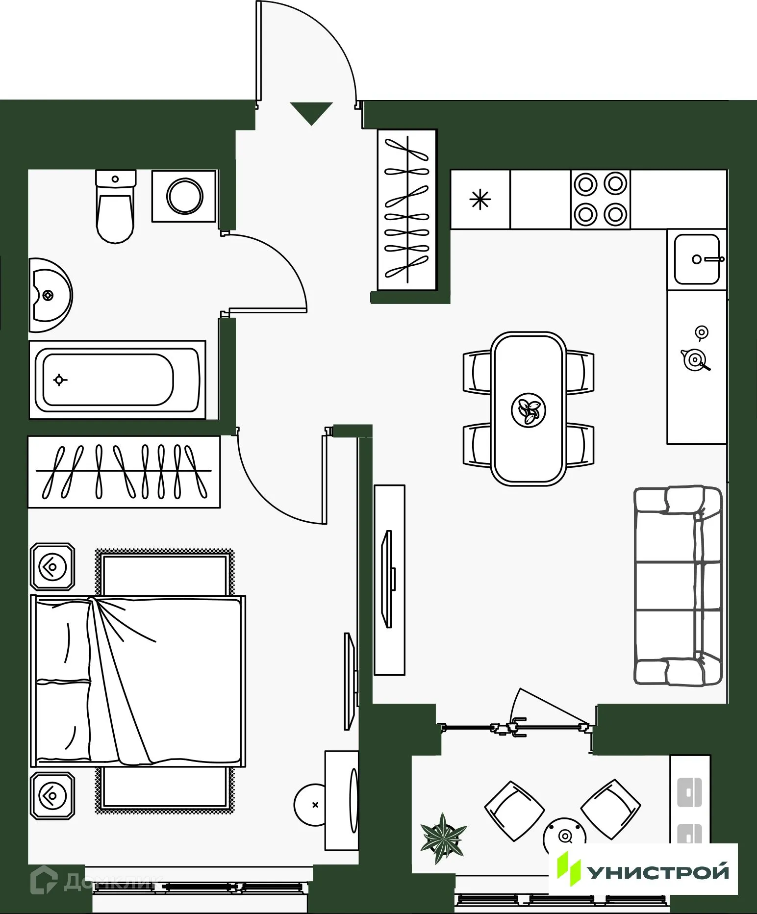 Фото квартиры в ЖК Парковый квартал 2.0