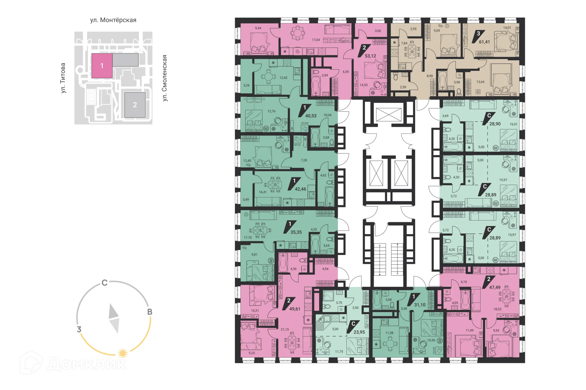 Фото квартиры в ЖК Жилые высотки H2O