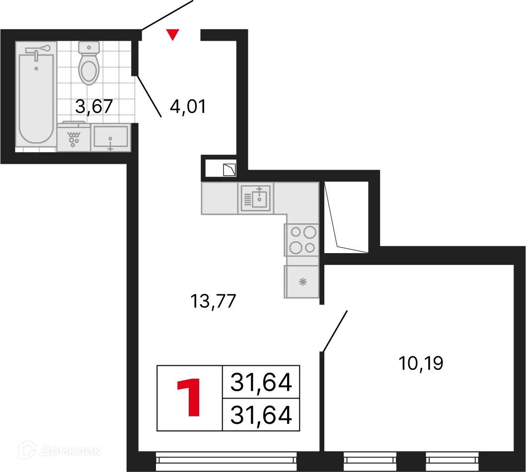 Фото квартиры в ЖК ДНК. Дом на Куйбышева