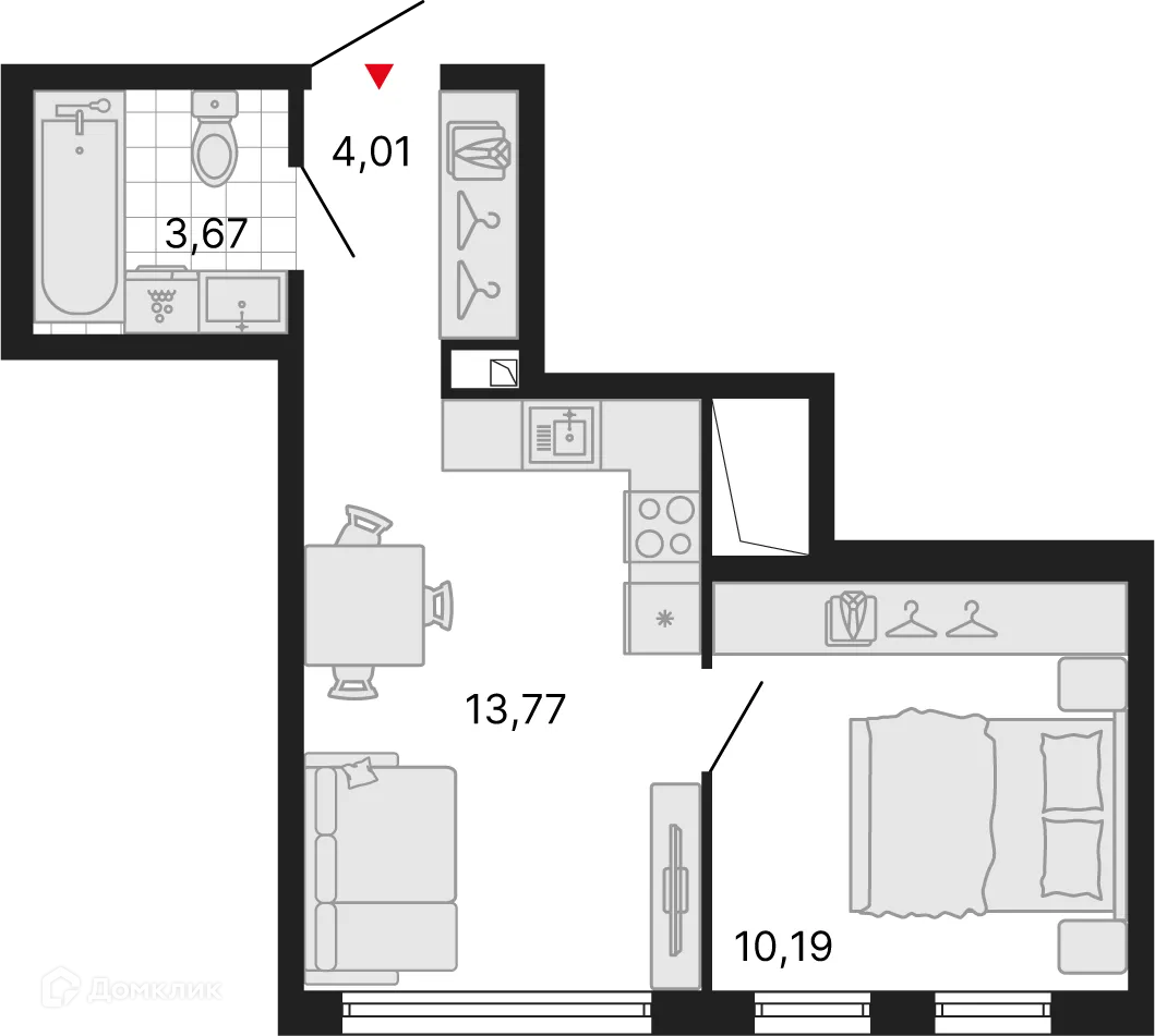 Фото квартиры в ЖК ДНК. Дом на Куйбышева