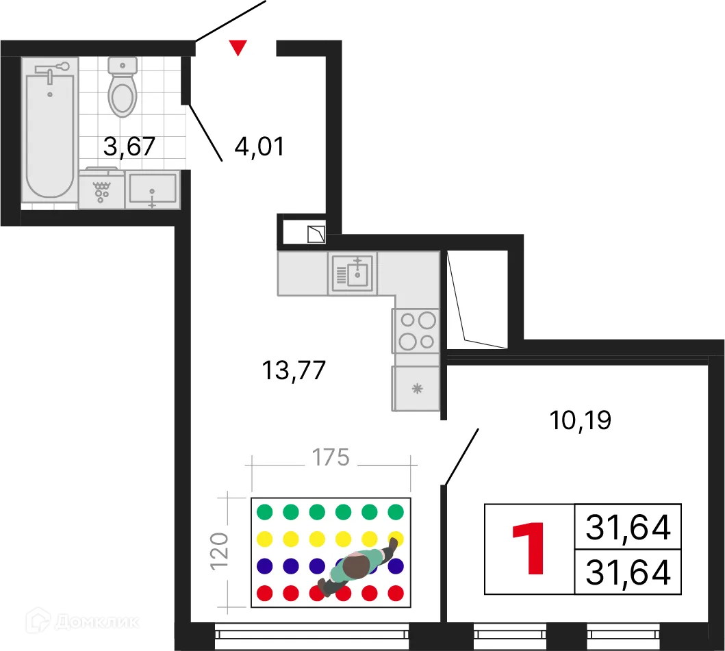 Фото квартиры в ЖК ДНК. Дом на Куйбышева