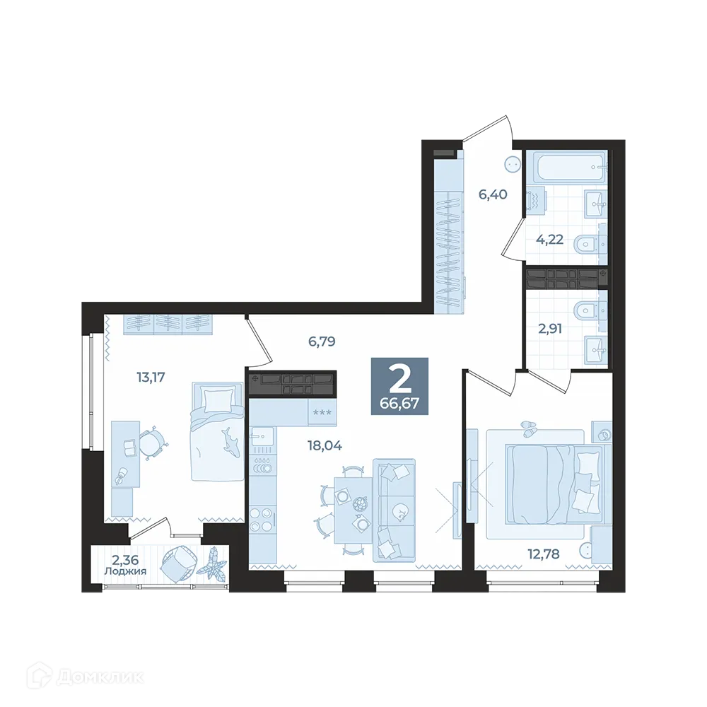 Фото квартиры в ЖК "REPIN TOWERS (Репин Тауэрс)"