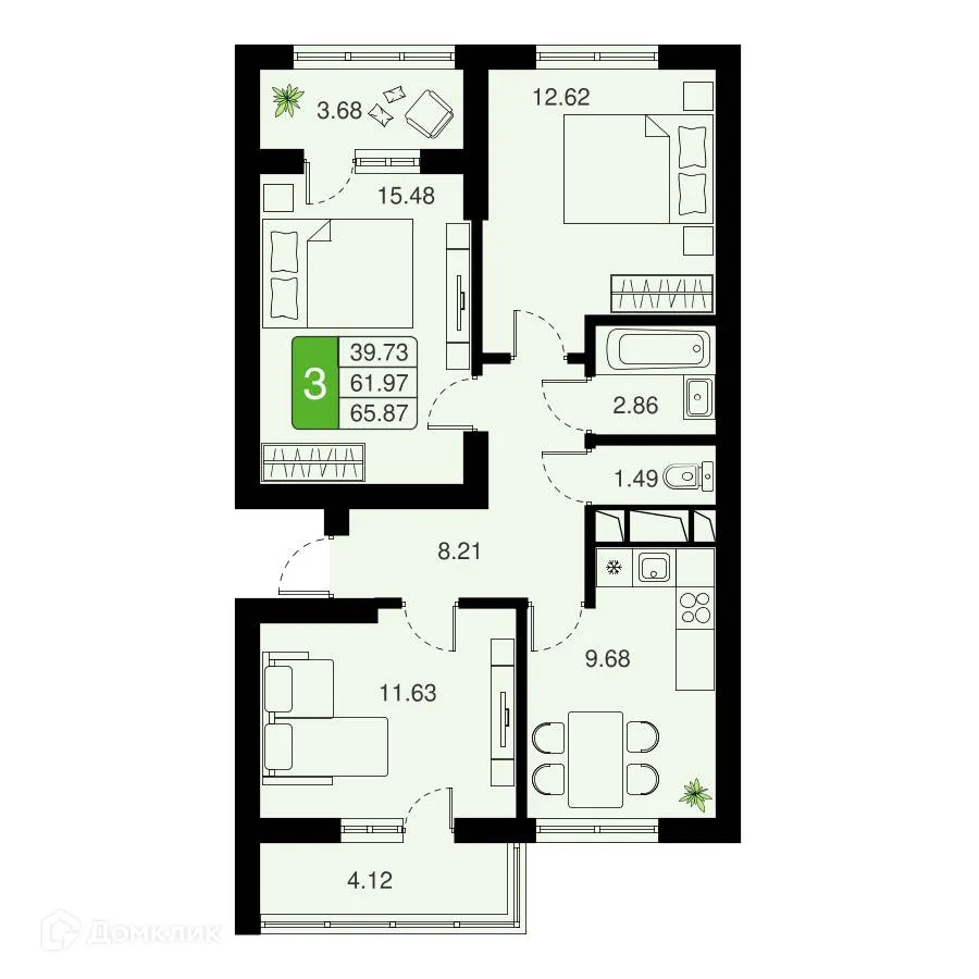 Фото квартиры в ЖК Химки Тайм