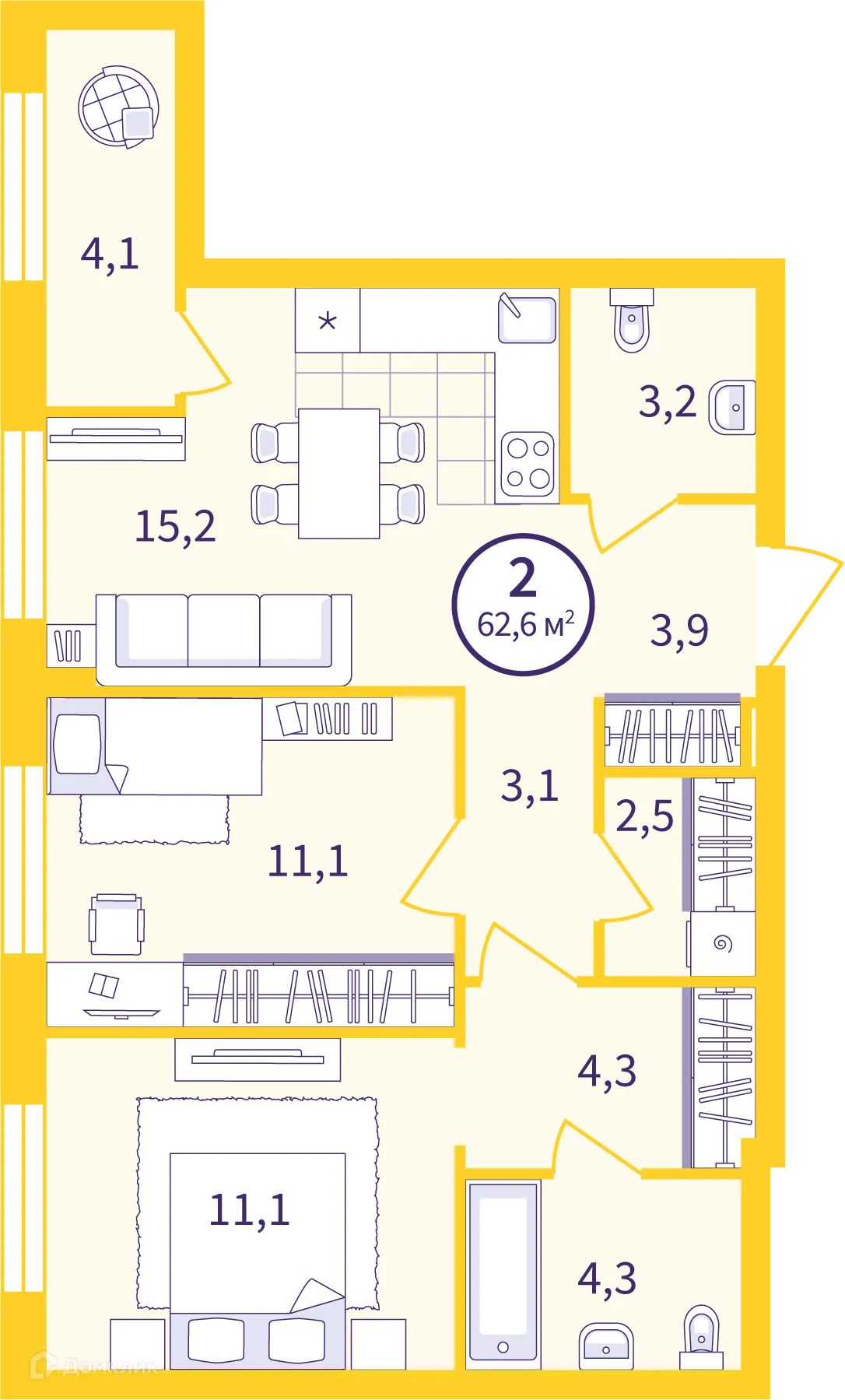 Фото квартиры в ЖК Астон. Движение