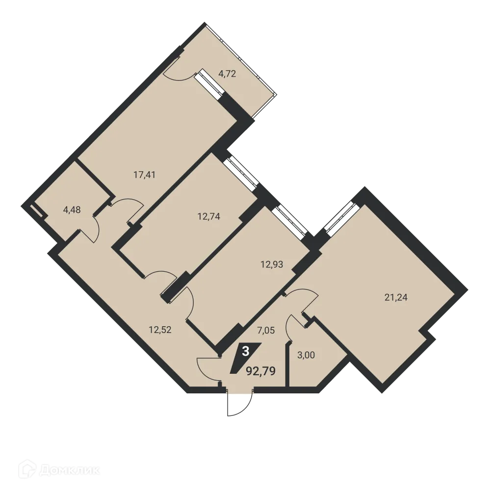 Фото квартиры в ЖК Дом на Ясной