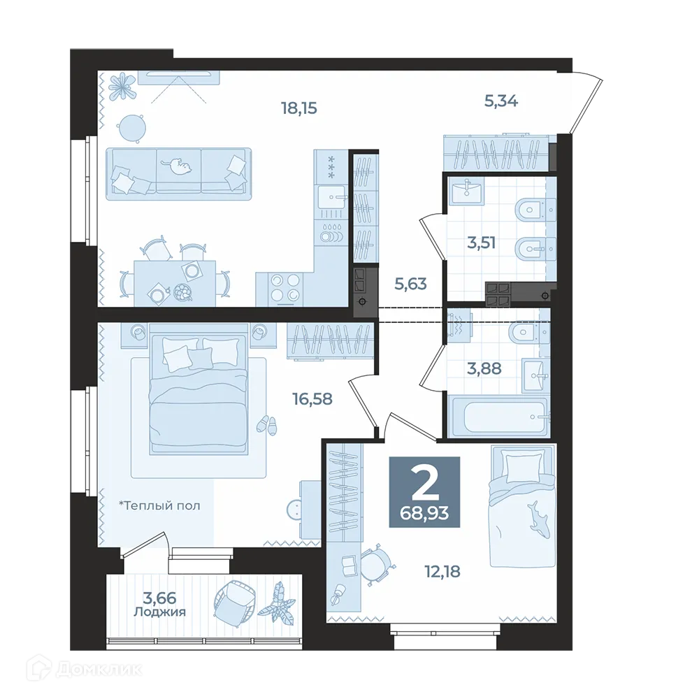 Фото квартиры в ЖК Викулов