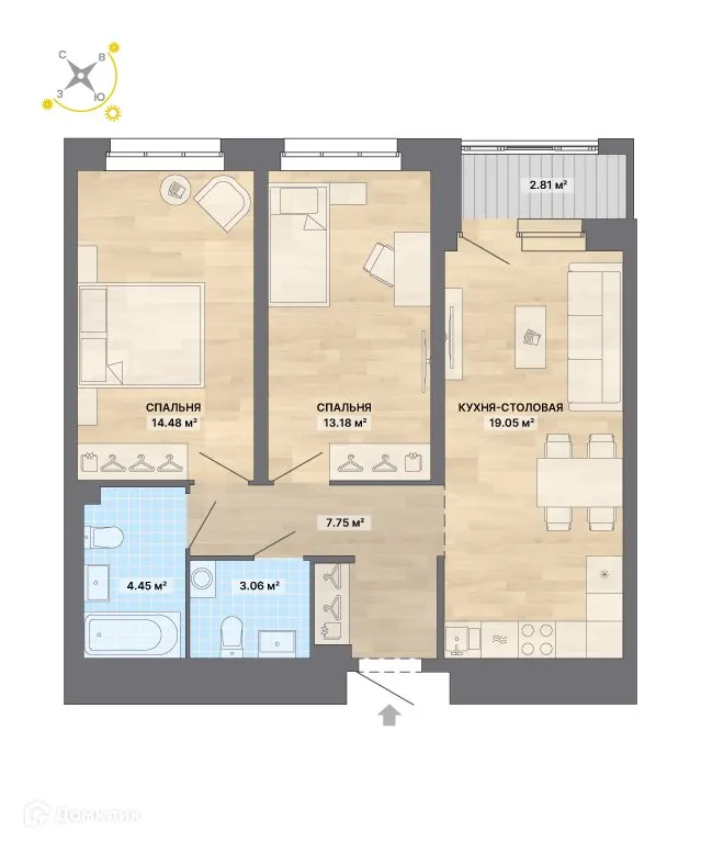 Фото квартиры в ЖК РЕКА.Дом на набережной