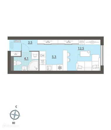 Фото квартиры в ЖК Азина 16