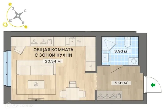 Фото квартиры в ЖК "Северное сияние"