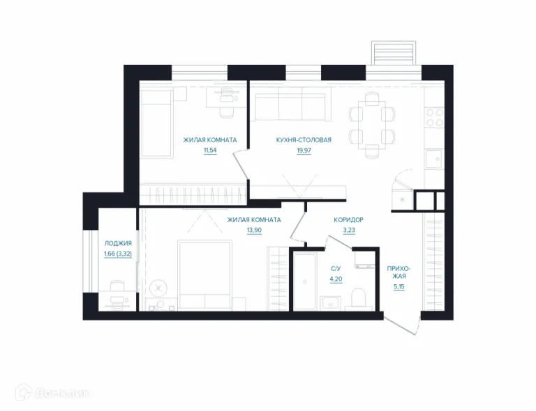 Фото квартиры в ЖК Доминанта