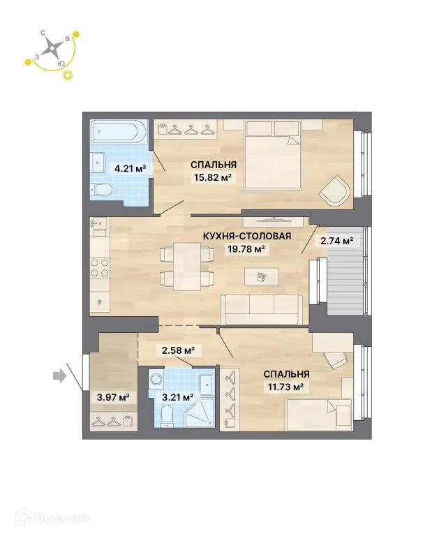 Фото квартиры в ЖК Жилые кварталы Северный Химмаш