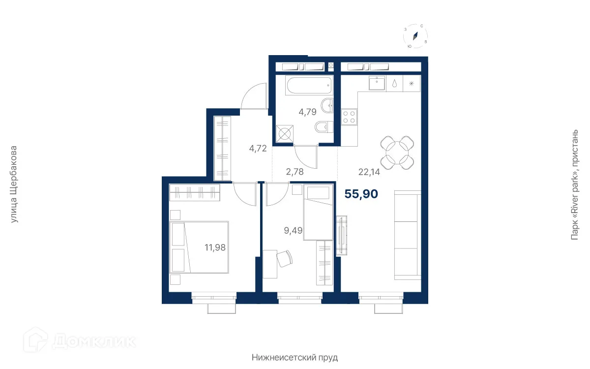 Фото квартиры в ЖК Атлас Ривер