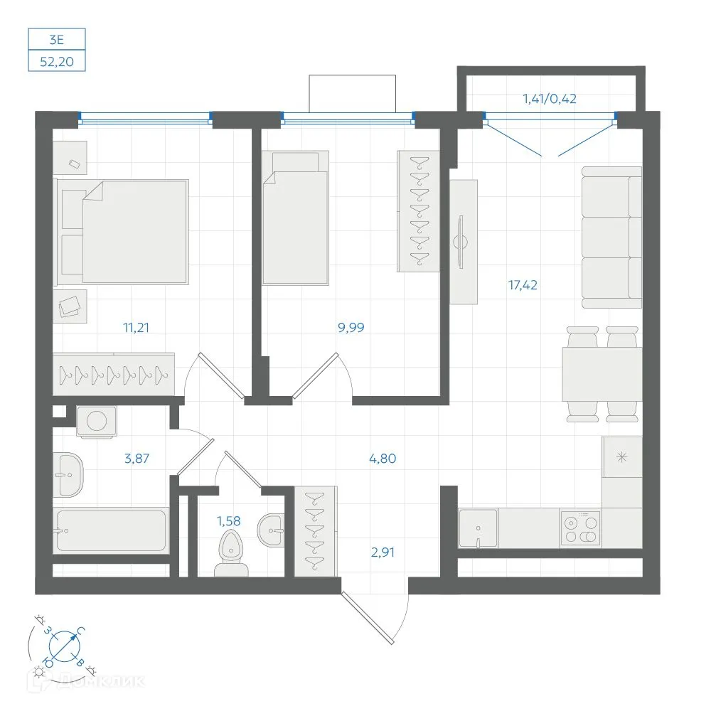 Фото квартиры в ЖК Центральный Парк