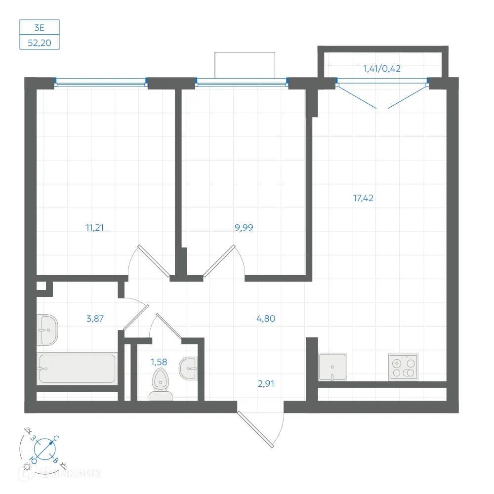 Фото квартиры в ЖК Центральный Парк