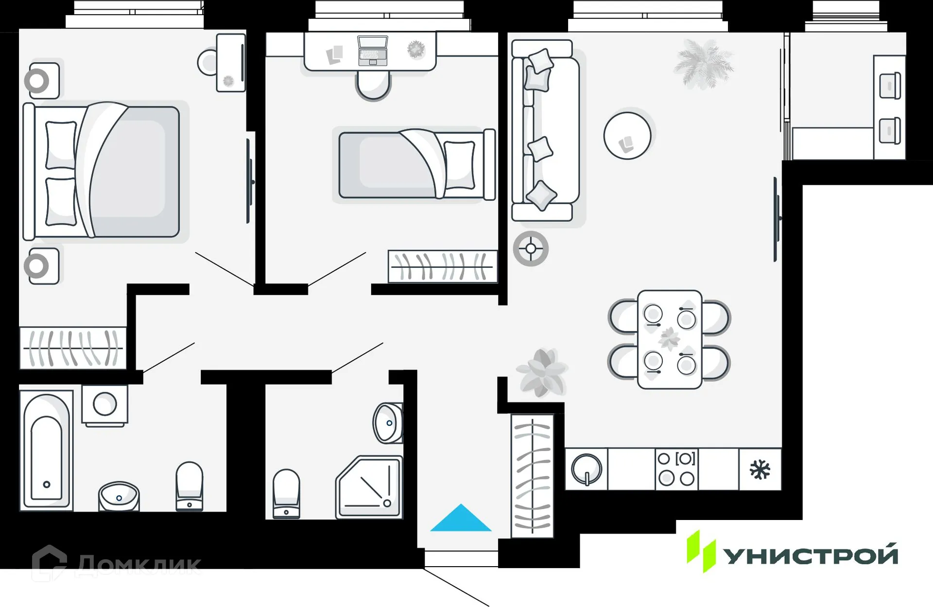 Фото квартиры в ЖК Небосклоны