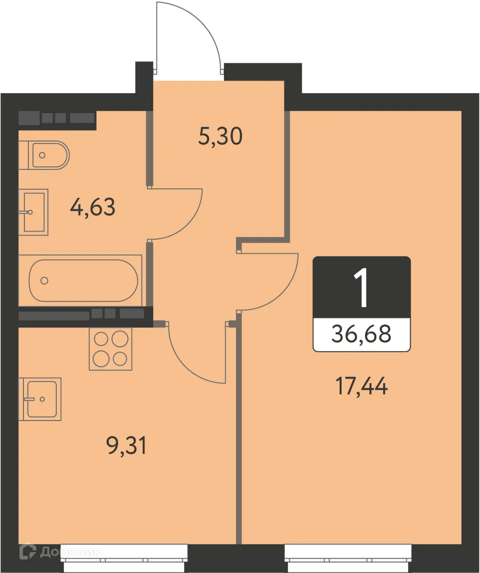 Фото квартиры в ЖК Спутник-1