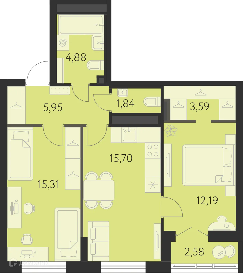 Фото квартиры в ЖК Спутник-1